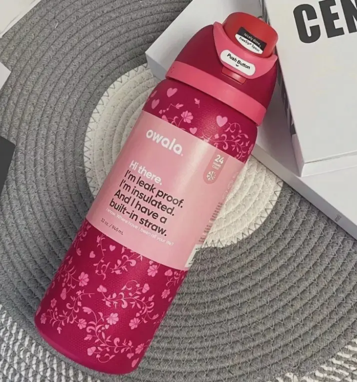 32OZ Owala FreeSip Water Bottle Love Letter Special Edition RED - 2026 Gift
