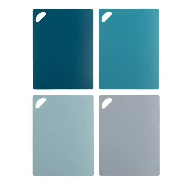 Mainstays 4-Pack Flexible Cutting Mats | 14.1" x 10.8" Non-Slip, Color-Coded, 50% Recycled Plastic | Eco-Friendly & Dishwasher Safe