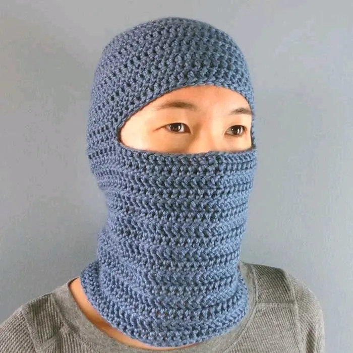 Crocheted Balaclava for Men and Women - Winter Knit Face Cover