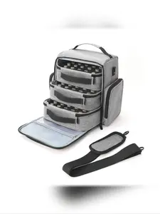 Large Capacity Nail Polish, Three-Layer Portable Manicure Organizer, Travel & Daily Use, Travel Cosmetic Bag, Separated Compartments