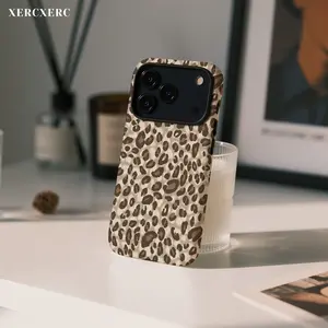 Leopard Print Phone Case, 2 - in - 1 PC Hard + TPU Soft Cover, Stylish Protective Matching Phone Cases for Daily & Gifting, funda para phone cover phone case for iphone 11 12 13 14 15 16 16e 17 Pro ProMax Air,Galaxy S26 S25 A56 A55 A17 A16
