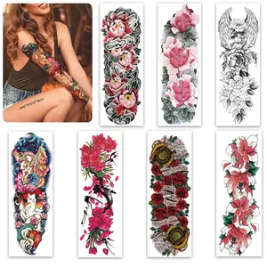Aresvns Beautiful Spring Temporary Tattoo for Women and Girls (L19“xW7”),Full Arm Fake Tattoos Flowers for BBQ Pool Beach Party,Waterproof Temporary Tattoo Sleeves Christmas Gift