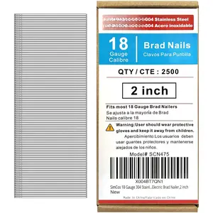 18 Gauge 304 Stainless Steel Brad Nails 18 GA   Nails Assorted and Small Finishing Nails for Pneumatic, Electric Brad Nailer (2 Inch)