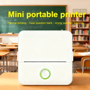 Portable Mini Bluetooth Printer, Inkless Thermal Pocket Printer for Photos, Notes & Labels, Wireless Instant Printing for Study, Office, Journaling & DIY Crafts