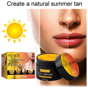 EELHOE Aloe gel Blackening Cream Bronze Tone Blackening and tanning lotion for summer beach Skin sunburn repair gel Body Care Lightweight Carrot Nourishing