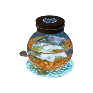 Luminous Ecological Bottle Micro Landscape Aquarium Office Desk Living Room Mini Ornamental Glass Tank