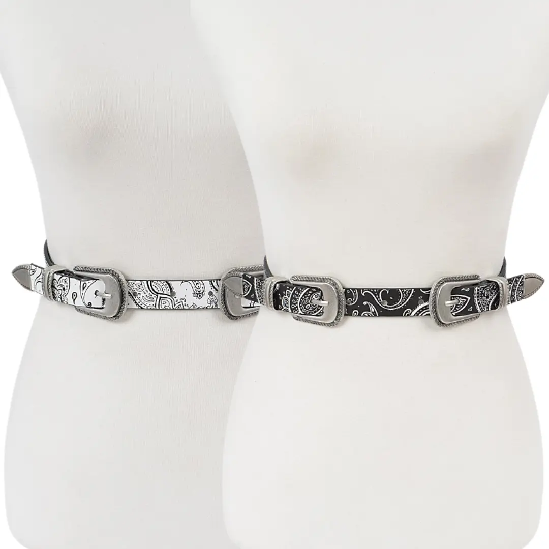 Western Bandana Double Buckle Belt
