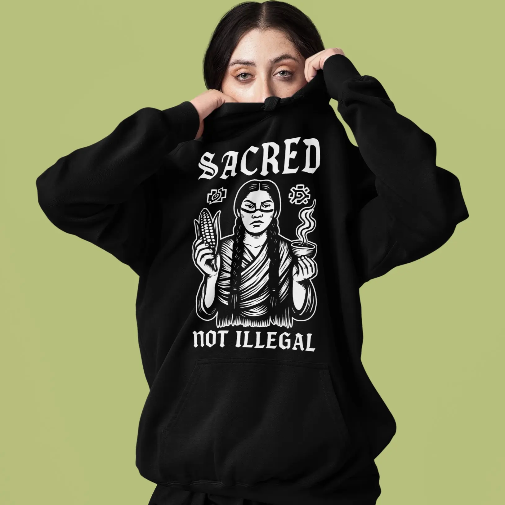 Sacred Not Illegal Shirt, No One Is Illegal On Stolen Land Hoodie, Indigenous Peoples Tee, Native American, Mexican