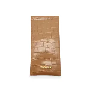 Nude Faux Croco Soft Pouch