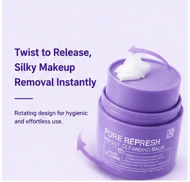 Deep Pore Cleansing Balm & Face Wash - Instant Waterproof Makeup Remover, Hydrating Facial Cleanser for Clear Glass Skin