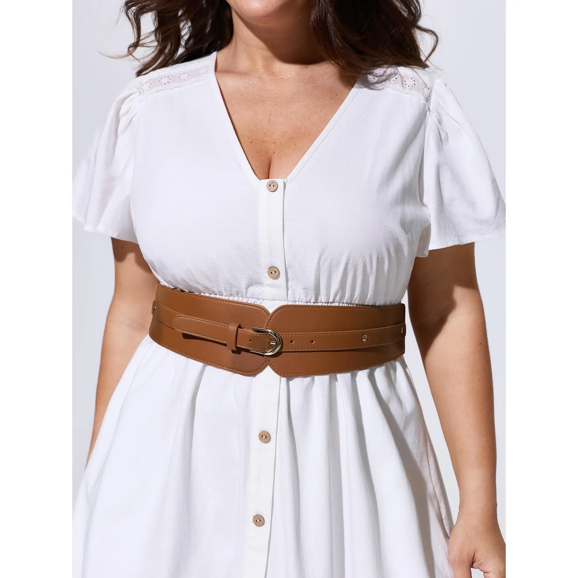 BloomChic Plus Size Wide Panel Belt, Stretch Fabric with Elastic Waistband for Casual Wear, M-6X Sizes, Female, Sizes M-6X