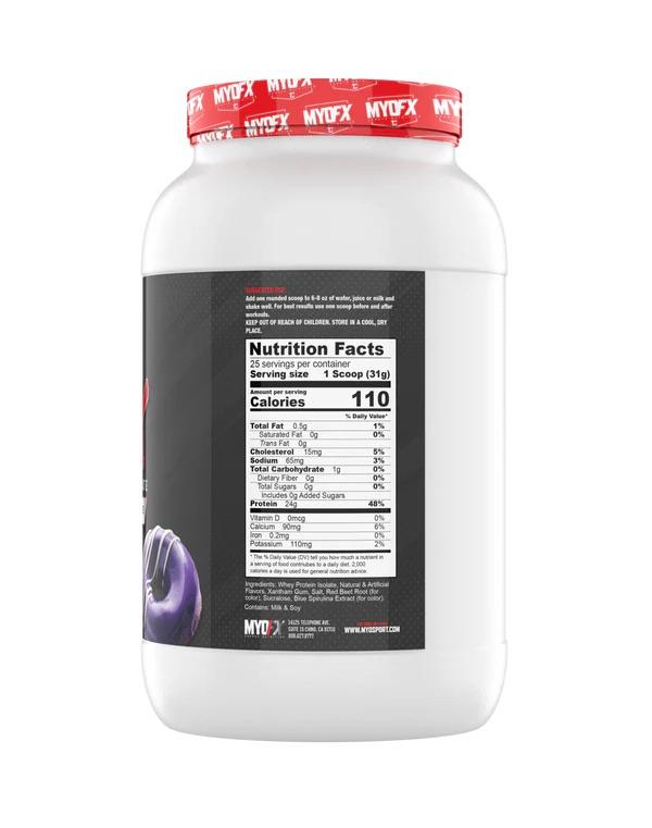 Myofx Iso Fx Cinnamon Roll Protein Powder 100% Whey Isolate Non-GMO Lactose Free Gluten Free with 5g BCAA per Serving High-Quality Protein for Muscle Recovery