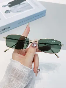 Women's Metal Rectangular Small Frame Glasses, Elegant Vintage Fashion, Lightweight and Stylish, Perfect for Daily Wear