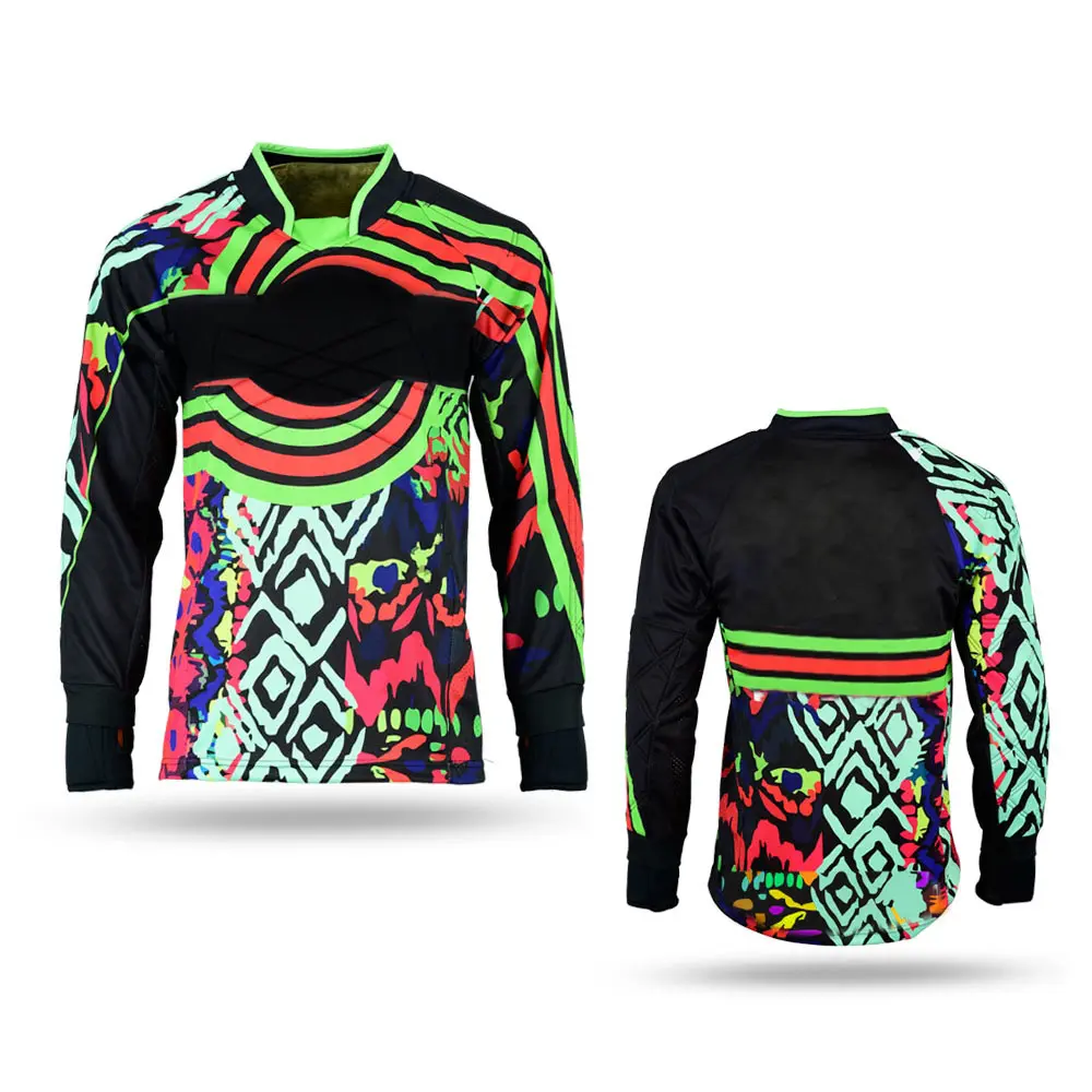 Galaxy High Quality Paintball Long Sleeve Padded Lightweight Jersey Black - 1517