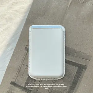 Magnetic wallet for iPhone Lightweight Magnetic Phone Wallet , for Mag-Safe Wallet Tracker, iPhone 17/16/15/14/13/12 de cartera, soporte para 4 tarjetas, Vegan Leather