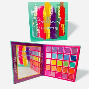Trend Beauty Brilliant Paleta de Maquillaje - 25 Vibrant Colors Eyeshadow Palette with Mirror