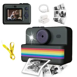 Instant Print Digital Camera, 2.8 Inch HD Digital Camera with 3 Rolls Print Paper, Portable Toy Camera with Charging Battery for Adults & Children