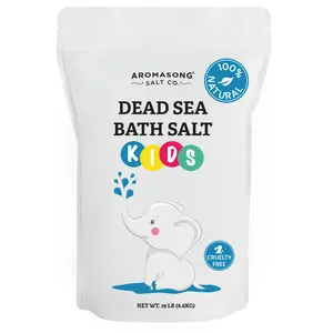 Aromasong Dead Sea Salt for Kids Bath Soak 19 Lbs Fine Grain Large Bulk Resealable Pack 100% Pure Natural Skin Repair Cleansing Cleanser