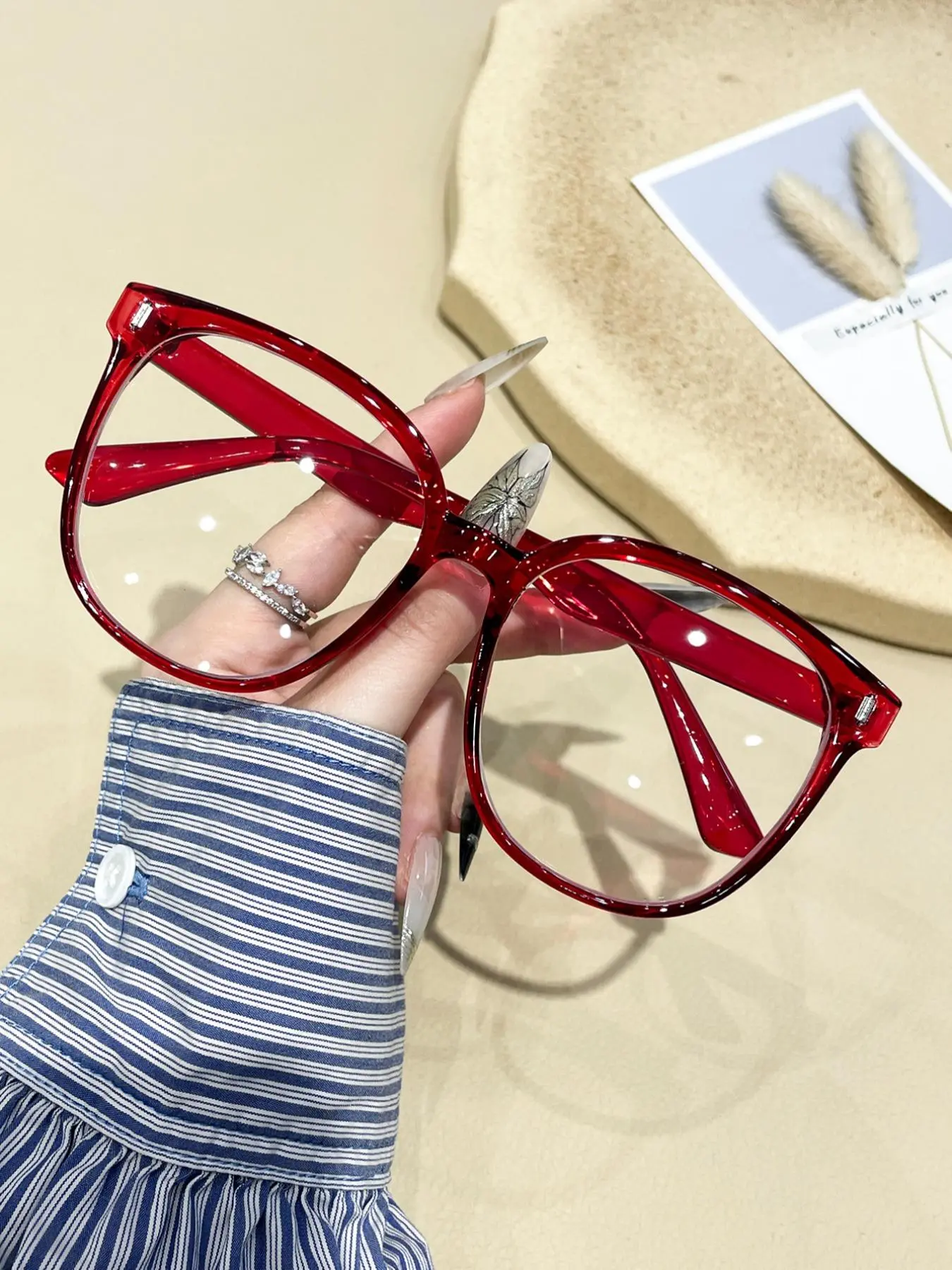 Women's Fashionable Square Lightweight Frame Eyeglasses, Casual Trendy Anti-blue Light Eyeglasses for Everyday Use, Fashion Accessories for Outdoor Activities, Stylish Square Frames, Square Frame Eyewear