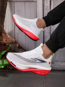 Women's Lace-Up Colorful Sporty Running Shoes, Irregular Graffiti, Thick Sole, Fashion Ice Silk Comfortable Breathable Fabric, Outdoor Sports, Daily Wear