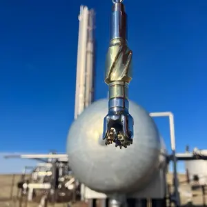 Handcrafted Oilfield Stainless Steel and Bronze Tricone Drill Bit and Bottle Opener Keychain - Unique, Durable Accessory with Bronze Cones