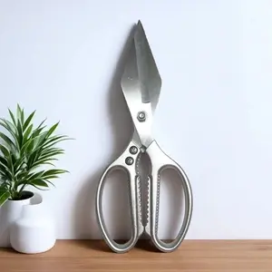 Non slip handle kitchen scissors, professional heavy-duty kitchen scissors, suitable for cutting meat, turkey, fish, vegetables, etc., can be washed in the dishwasher