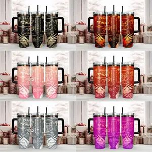 40oz Stainless Steel Insulated Tumbler with Handle & Straw - Red Rising Saga Hail Reaper, Libertas Graphic Water Bottle Flask, Sci-fi Pierce Brown Bookish Fan Merch Gift Idea