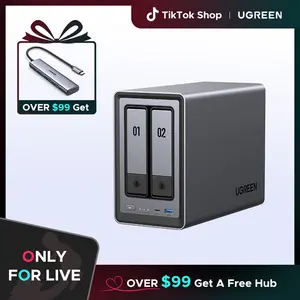 【LIVE ONLY】UGREEN NASync DXP2800 2-Bay Desktop NAS, Intel N100 Quad-core CPU, 8GB DDR5 RAM, 2.5GbE, 2 * M.2 NVMe Slots, 4K HDMI, Network Attached Storage （Drives Not Included） ,TiktokShopSpringGlowUp