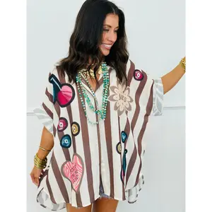 Brown Zebra/Stripe Better Late Than Ugly Top (One Size)