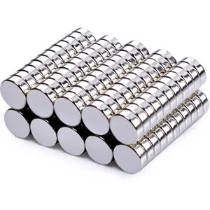 100 Pcs Strong Round Small Rare Earth Magnets, Mini Refrigerator Neodymium Magnets Disc for Whiteboard Locker Fridge Crafts Dry Erase Board Cabinets