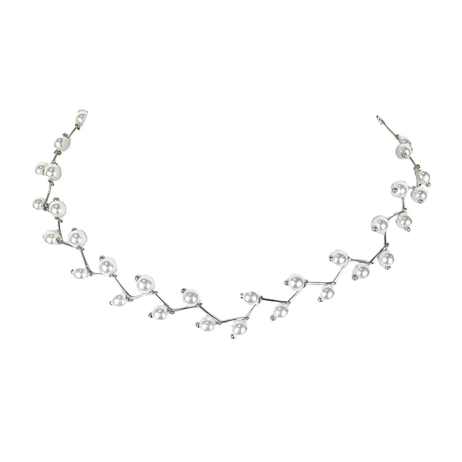 Kate Spade B Collection Geometric Zigzag Choker Necklace - Ivory Finish, Artificial Pearl Accents, Beads, Synthetic Coloured Gemstones, Ideal for Evening Wear, Synthetic/Simulated Coloured Gemstone, No Warning Applicable