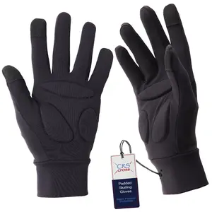 CRS Cross Figure Skating Padded Gloves - Black