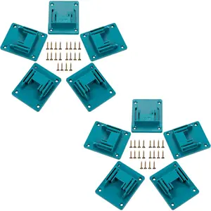 Tool Drill Mount Holder Compatible for Makita 18V Li-ion Drills, Heavy Duty ABS Tools Wall Dock Hanger for Garage, Workshop, Work Truck, 40 Screws, 10 Packs (No Tool)
