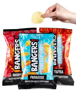 Caffeine-Infused Potato Energy Chips, Delicious Crispy Snack for Quick Energy Boost