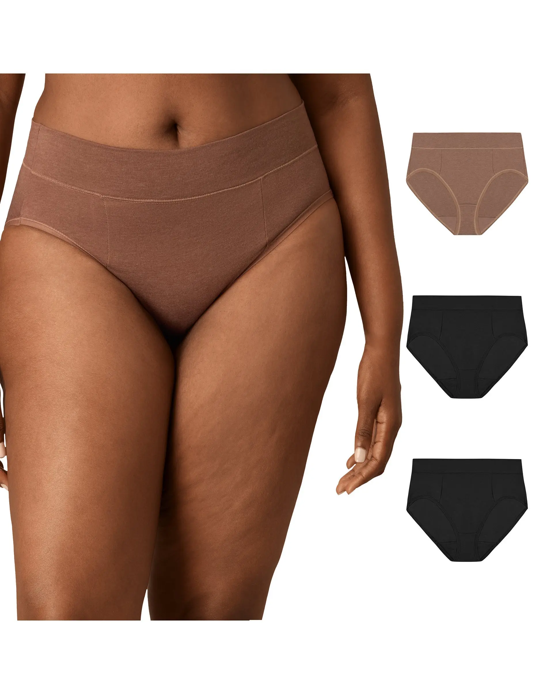Playtex Tummy Smoothing High-cut Brief Underwear Pack 3-pack Women's Multi Comfortable Fit Soft Stretch Fabric Breathable Uscshc