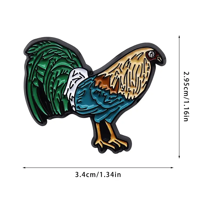 Mexican-Style Enamel Finish Lapel Pin Badges - Alloy Metal Brooches with Rooster, Eagle, Prayer Hand Motifs, Ethnic Flair Decorative Pins for Baseball Caps, Jackets, Fashion Jewelry Gift Accessories