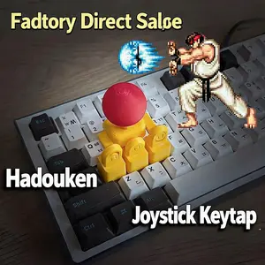 1pc 2026 3D Printed Keyboard Joystick Keycap, Retro Arcade Stick Mod for Mechanical Keyboards, 4-Key Linkage WASD Controller Attachment, Gaming Accessory