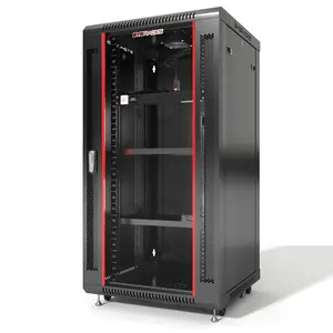 SYSRACKS 22U Wall Mount Server Rack Cabinet Locking Computer Cabinet Network Enclosure for Audio, Video, and AV Equipment Data Rack 24-Inch Depth