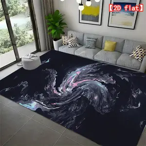 2D flat abstract flowing art, carpet, living room carpet, washable living room carpet, washable living room flannel carpet, Modern Abstract Rug