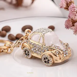2026 New Arrival Painted Mini Beetle Metal Keychain, Cute Cartoon Hanging Ornament, Creative Daily Decor Lovely Mini Gift #summervibes