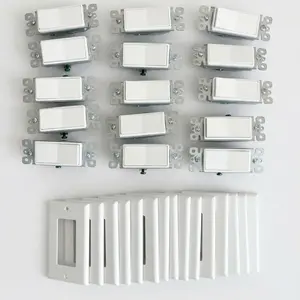15-Pack Single Pole Light Switch, 15A Residential Grade, Easy Install Wall Switch, Durable Home Use