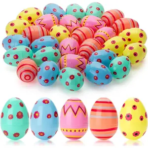 3 Inch Jumbo Plastic Easter Eggs 30 Pack - Premium Colorful Fillable Empty Easter Eggs Bulks for Easter Basket Fillers Egg Hunt, Classroom Prize Supplies, Filling Treats and Party Favor