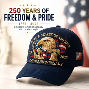 Commemorative Baseball Cap – Men's – Celebrating the 250th Anniversary of the United States of America (1776–2026) – Suitable for Year-Round Wear and 4th of July Celebrations – An Ideal Gift for History Enthusiasts, Patriots, and Veterans
