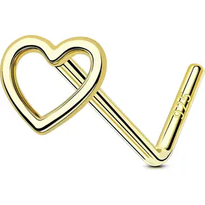 925 Sterling Silver Nose Rings, Nose Studs For Women, Cute Nose Nostril Piercing Jewelry, L-Shaped 20G Silver Nose Rings Studs