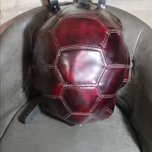 Leather Turtle Shell Backpack