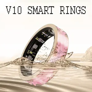 Smart Health Ring with Heart Rate Monitoring, Sleep Tracking & Body Temperature Detection, IP68 Waterproof Lightweight Fitness Tracker Ring for Men Women, Adjustable Wearable Health Ring for Daily Sports Wellness Monitoring