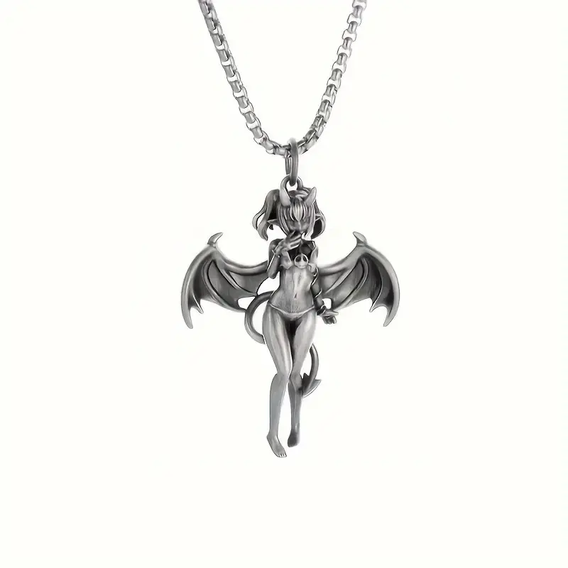 Bat Winged Devil Girl Necklace