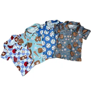 Boys' Summer Short Sleeve Baseball Polo Top - Baseball Shirt, Cool, Comfortable, Sporty - Versatile for Casual Outings, Sports Activities