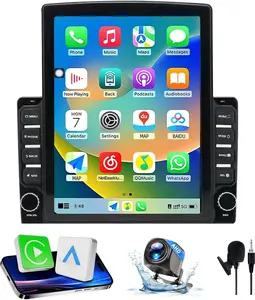 Android 13 9.7 Inch Touchscreen Car Radio Stereo Compatible with Chevy Silverado 2007-2013/GMC Sierra Yukon/Tahoe/Equinox, Wireless CarPlay & Android Auto, GPS, WiFi, Bluetooth, Rear Camera, 4+64GB