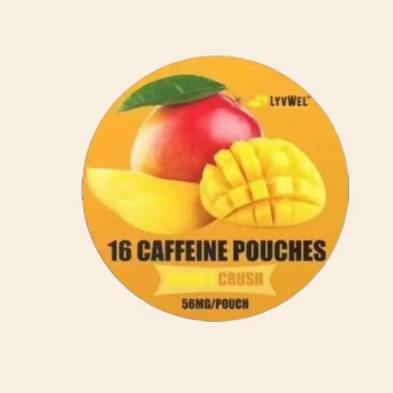 56mg One pack  Pouches - 16 pouches - 56 mg  energy caffeine Beverage